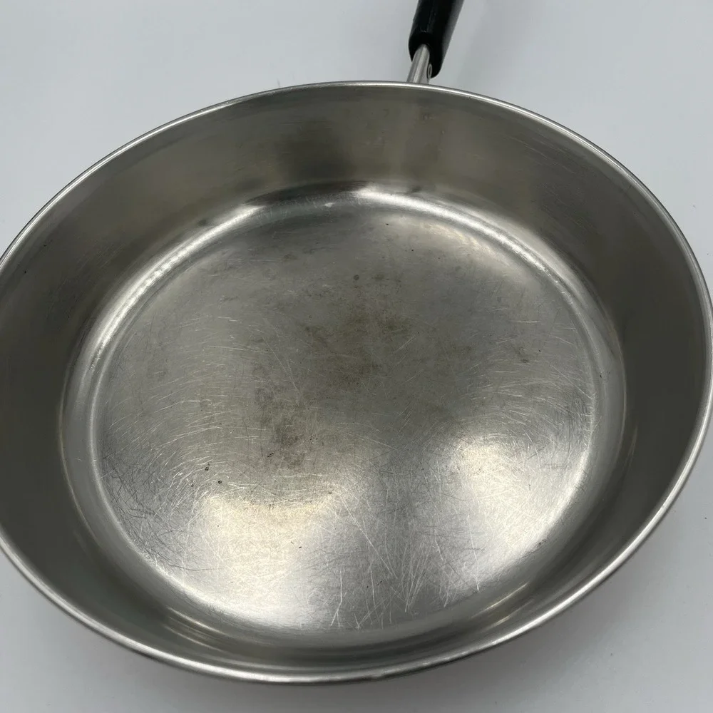 Revere Ware 9 Inch Skillet Fry Pan Copper Bottom Made in USA Vintage - 93a